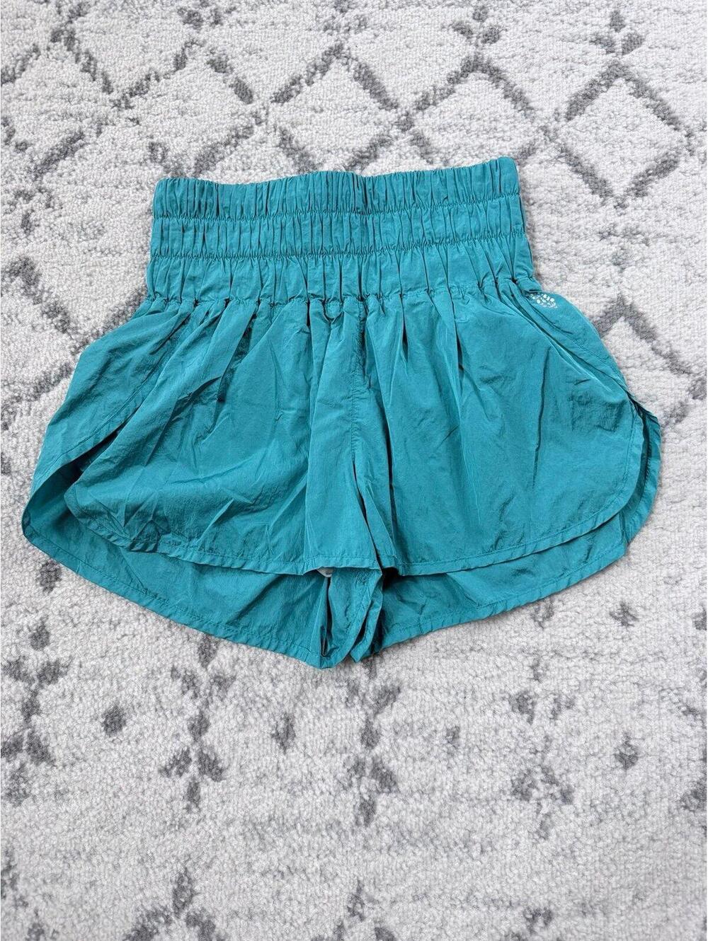FP Movement teal lined athletic running shorts